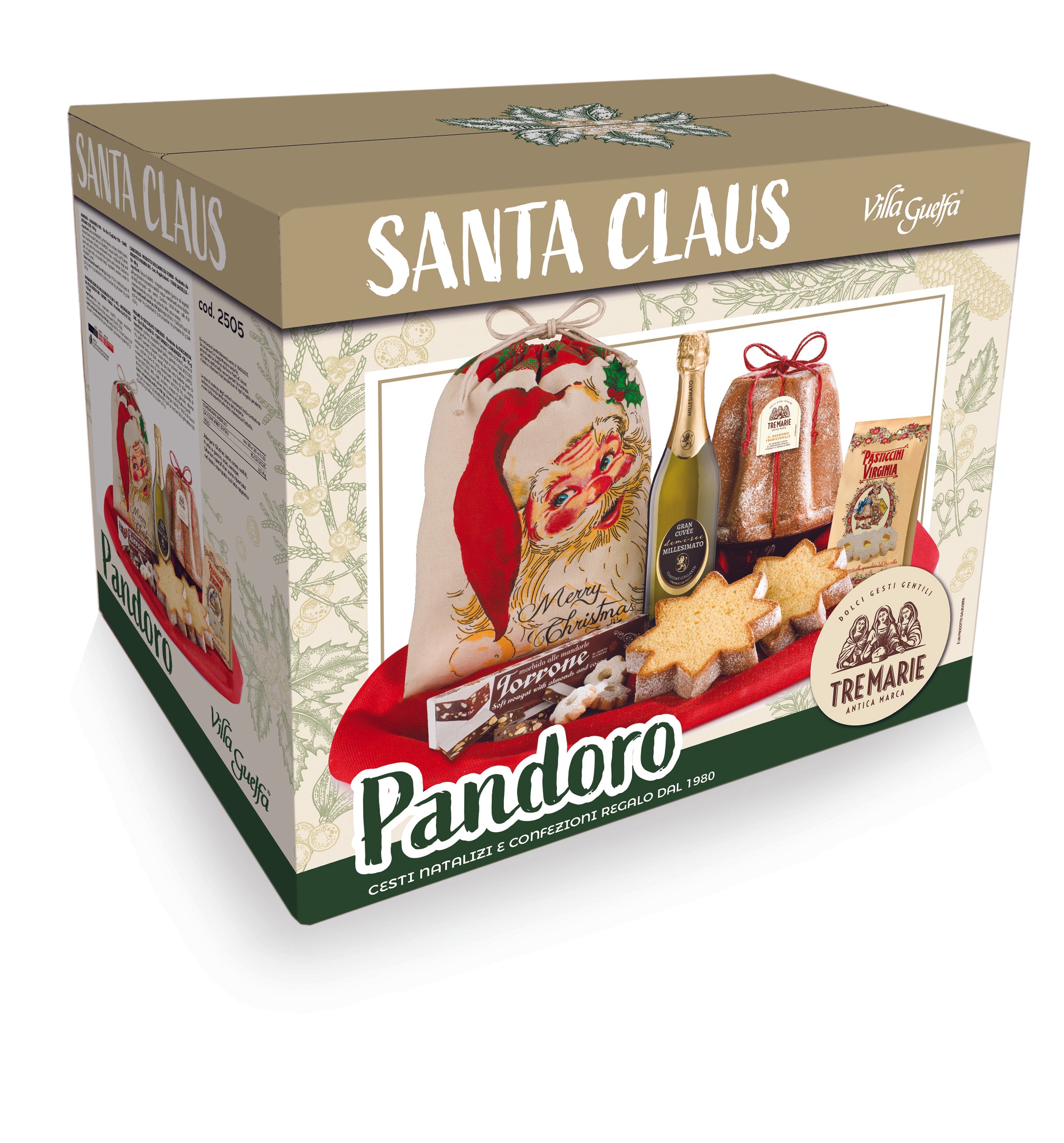 Confezione regalo Pandoro Santa Claus